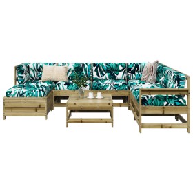 Gartensofa-Set 8-teilig aus imprägniertem Kiefernholz von vidaXL, Gartensets - Ref: Foro24-3250599, Preis: 466,85 €, Rabatt: %