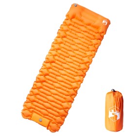 Colchón de camping autoinflable con almohada 1 persona naranja de vidaXL, Colchones de aire - Ref: Foro24-4007104, Precio: 36...