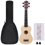 Juego de ukelele soprano para niños con funda madera clara 23" de vidaXL, Instrumentos de cuerda - Ref: Foro24-70151, Precio:...