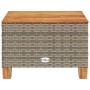 Gartentisch aus synthetischem Rattan, graues Akazienholz, 55 x 55 x 36 cm von vidaXL, Gartentische - Ref: Foro24-365909, Prei...