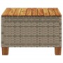 Gartentisch aus synthetischem Rattan, graues Akazienholz, 55 x 55 x 36 cm von vidaXL, Gartentische - Ref: Foro24-365909, Prei...