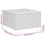 Gartentisch aus synthetischem Rattan, graues Akazienholz, 55 x 55 x 36 cm von vidaXL, Gartentische - Ref: Foro24-365909, Prei...