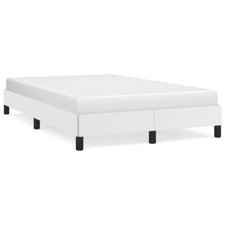 White synthetic leather bed frame 120x190 cm by vidaXL, Beds and slatted bases - Ref: Foro24-3269620, Price: 104,99 €, Discou...