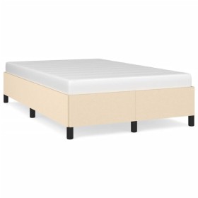 Estructura de cama tela crema 120x190 cm de vidaXL, Camas y somieres - Ref: Foro24-3269636, Precio: 114,99 €, Descuento: %