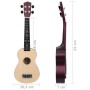 Juego de ukelele soprano para niños con funda madera clara 23" de vidaXL, Instrumentos de cuerda - Ref: Foro24-70151, Precio:...