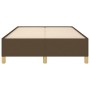 Dark brown fabric bed frame 120x190 cm by vidaXL, Beds and slatted bases - Ref: Foro24-3269641, Price: 116,99 €, Discount: %