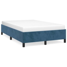 Dark blue velvet bed frame 120x190 cm by vidaXL, Beds and slatted bases - Ref: Foro24-3269655, Price: 114,99 €, Discount: %