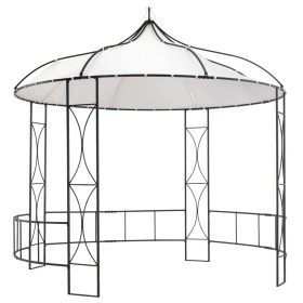 Cenador redondo blanco 300x290 cm de vidaXL, Carpas y cenadores - Ref: Foro24-310030, Precio: 262,53 €, Descuento: %