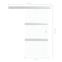 ESG glass and silver aluminum sliding door 76x205 cm by vidaXL, Doors - Ref: Foro24-288058, Price: 204,36 €, Discount: %