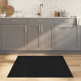 Square black bamboo rug 100x100 cm by vidaXL, Rugs - Ref: Foro24-376936, Price: 21,89 €, Discount: %