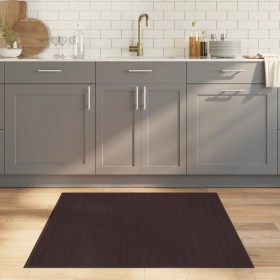 Dark brown square bamboo rug 100x100 cm by vidaXL, Rugs - Ref: Foro24-376941, Price: 20,11 €, Discount: %