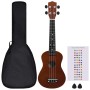 Soprano ukulele set for children with dark wood case 23" by vidaXL, String instruments - Ref: Foro24-70150, Price: 37,90 €, D...