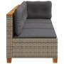 3-seater garden sofa with gray synthetic rattan cushions by vidaXL, Outdoor sofas - Ref: Foro24-365921, Price: 218,79 €, Disc...