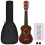 Soprano ukulele set for children with dark wood 21" case by vidaXL, String instruments - Ref: Foro24-70145, Price: 35,21 €, D...