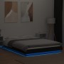 Bed frame with LED lights black engineered wood 140x190cm by vidaXL, Beds and slatted bases - Ref: Foro24-3281127, Price: 194...