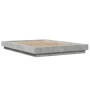 Estructura de cama madera de ingeniería gris hormigón 120x200cm de vidaXL, Camas y somieres - Ref: Foro24-3281199, Precio: 14...