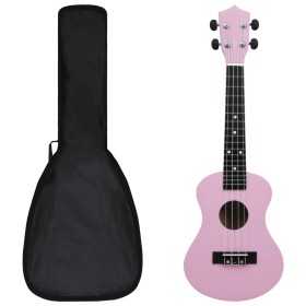 Soprano ukulele set with pink 23" case for children by vidaXL, String instruments - Ref: Foro24-70153, Price: 35,48 €, Discou...