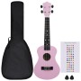 Set de ukelele soprano con funda para niños rosa 23" de vidaXL, Instrumentos de cuerda - Ref: Foro24-70153, Precio: 35,48 €, ...