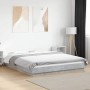 Estructura de cama madera de ingeniería gris hormigón 160x200cm de vidaXL, Camas y somieres - Ref: Foro24-3281178, Precio: 15...