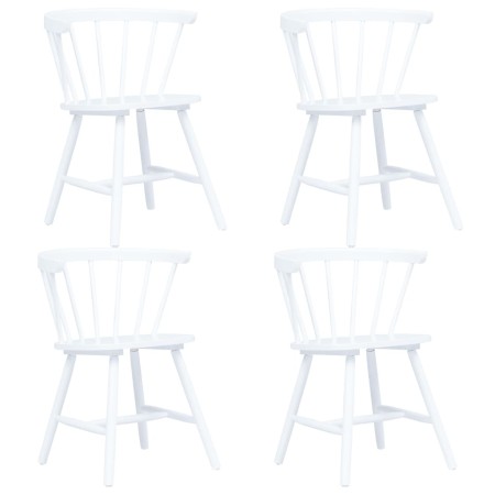 Dining chairs 4 units solid white rubber wood by vidaXL, dining chairs - Ref: Foro24-247366, Price: 337,06 €, Discount: %