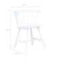 Sillas de comedor 4 unidades madera maciza de caucho blanco de vidaXL, Sillas de comedor - Ref: Foro24-247366, Precio: 337,06...