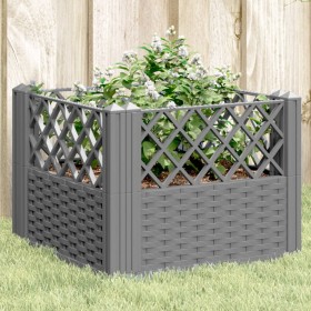 Planter with pegs PP light gray 43.5x43.5x43.5 cm by vidaXL, Pots and planters - Ref: Foro24-368008, Price: 31,25 €, Discount: %