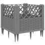 Planter with pegs PP light gray 43.5x43.5x43.5 cm by vidaXL, Pots and planters - Ref: Foro24-368008, Price: 31,25 €, Discount: %