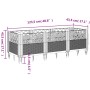 Pflanzgefäß mit weißen PP-Heringen 123,5 x 43,5 x 43,5 cm von vidaXL, Töpfe und Pflanzgefäße - Ref: Foro24-368020, Preis: 56,...