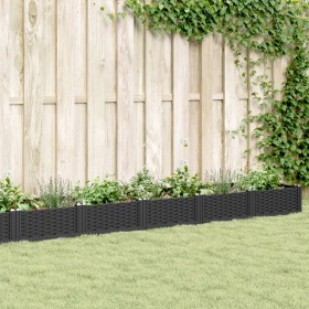 Planter with pegs PP black 362.5x42.5x28.5 cm by vidaXL, Pots and planters - Ref: Foro24-368022, Price: 94,99 €, Discount: %