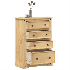 Corona chest of drawers solid pine wood 80x43x114 cm by vidaXL, Storage trunks - Ref: Foro24-4005672, Price: 190,99 €, Discou...