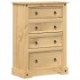 Corona chest of drawers solid pine wood 80x43x114 cm by vidaXL, Storage trunks - Ref: Foro24-4005672, Price: 190,59 €, Discou...