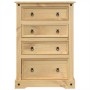 Corona chest of drawers solid pine wood 80x43x114 cm by vidaXL, Storage trunks - Ref: Foro24-4005672, Price: 190,59 €, Discou...