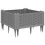 Planter with pegs PP light gray 42.5x42.5x28.5 cm by vidaXL, Pots and planters - Ref: Foro24-368003, Price: 21,95 €, Discount: %