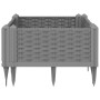 Planter with pegs PP light gray 42.5x42.5x28.5 cm by vidaXL, Pots and planters - Ref: Foro24-368003, Price: 21,95 €, Discount: %