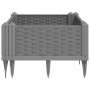 Planter with pegs PP light gray 42.5x42.5x28.5 cm by vidaXL, Pots and planters - Ref: Foro24-368003, Price: 21,95 €, Discount: %