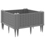 Planter with pegs PP light gray 42.5x42.5x28.5 cm by vidaXL, Pots and planters - Ref: Foro24-368003, Price: 21,95 €, Discount: %