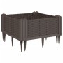 Planter with pegs PP brown 42.5x42.5x28.5 cm by vidaXL, Pots and planters - Ref: Foro24-368001, Price: 21,99 €, Discount: %