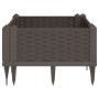 Planter with pegs PP brown 42.5x42.5x28.5 cm by vidaXL, Pots and planters - Ref: Foro24-368001, Price: 21,99 €, Discount: %