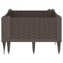 Planter with pegs PP brown 42.5x42.5x28.5 cm by vidaXL, Pots and planters - Ref: Foro24-368001, Price: 21,99 €, Discount: %