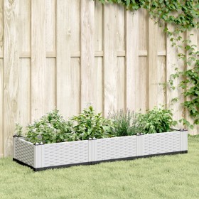 Planter with white PP pegs 125x40x28.5 cm by vidaXL, Pots and planters - Ref: Foro24-368015, Price: 39,99 €, Discount: %