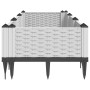 Planter with white PP pegs 125x40x28.5 cm by vidaXL, Pots and planters - Ref: Foro24-368015, Price: 42,40 €, Discount: %