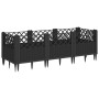 Jardinera con clavijas PP negro 123,5x43,5x43,5 cm de vidaXL, Maceteros y jardineras - Ref: Foro24-368017, Precio: 54,01 €, D...