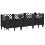 Jardinera con clavijas PP negro 123,5x43,5x43,5 cm de vidaXL, Maceteros y jardineras - Ref: Foro24-368017, Precio: 54,01 €, D...