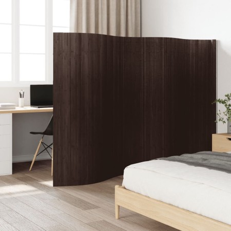 Dark brown bamboo divider screen 165x400 cm by vidaXL, Room dividers - Ref: Foro24-377002, Price: 96,32 €, Discount: %