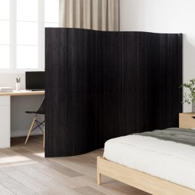 Black bamboo divider screen 165x400 cm by vidaXL, Room dividers - Ref: Foro24-376997, Price: 96,35 €, Discount: %