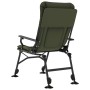 Silla de pesca con reposabrazos plegable verde de vidaXL, Sillas de jardín - Ref: Foro24-4006418, Precio: 131,02 €, Descuento: %