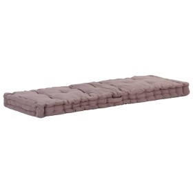 Cojín para palés algodón gris taupe 120x40x7 cm de vidaXL, Cojines para sillas y sofás - Ref: Foro24-48681, Precio: 42,08 €, ...