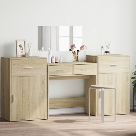 Sonoma Oak Engineered Wood 4-Piece Vanity Set by vidaXL, Bedroom furniture sets - Ref: Foro24-3276527, Price: 241,78 €, Disco...