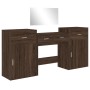 Oak Brown Engineered Wood 4-Piece Vanity Set by vidaXL, Bedroom furniture sets - Ref: Foro24-3276531, Price: 249,48 €, Discou...