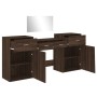 Oak Brown Engineered Wood 4-Piece Vanity Set by vidaXL, Bedroom furniture sets - Ref: Foro24-3276531, Price: 249,48 €, Discou...